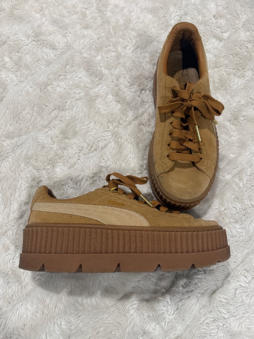 Puma Womens Fenty X Brown Casual Shoes Sneakers Woman’s size 8